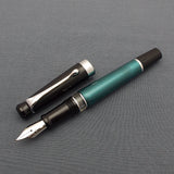 Kanwrite Heritage Piston Filler Fountain Pen - Pearl Green/Black Cap