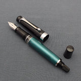 Kanwrite Heritage Piston Filler Fountain Pen - Pearl Green/Black Cap