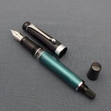 Kanwrite Heritage Piston Filler Fountain Pen - Pearl Green/Black Cap