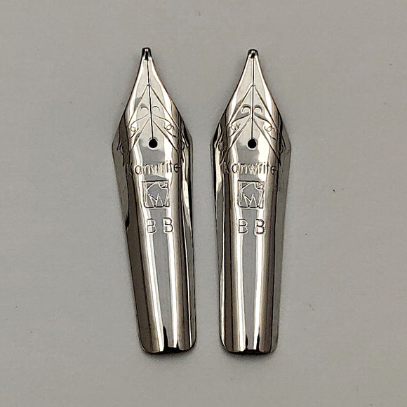 Set of 2 Kanwrite No.6 35mm Double Broad (BB) Fountain Pen Nibs - SSF