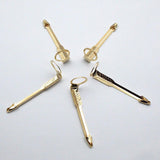 Set of 5 Fountain Pen Clips - Arrow Type, Gold Plated