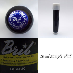 Bril Black Fountain Pen Ink - 10 ml Sample Vial