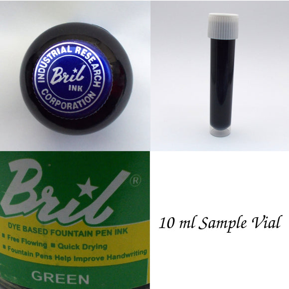 Bril Green Fountain Pen Ink - 10 ml Sample Vial