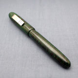 KIM ACR Jumbo Cigar Handmade Ebonite Fountain Pen with Kanwrite Nib - Green/Black Rippled