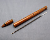 Madras Ebonite Handmade Ballpoint Pen - Big - Brown and Black Mottled