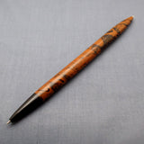 Madras Ebonite Handmade Ballpoint Pen Big Double End - Brown and Black Mottled