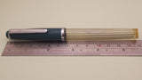Vintage Butterfly Indian Eye Dropper Fountain Pen (NOS) - Blue Grey Demonstrator