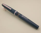 Vintage Butterfly Indian Eye Dropper Fountain Pen (NOS) - Blue Grey