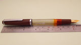 Vintage Butterfly Indian Eye Dropper Fountain Pen (NOS) - Brown Demonstrator