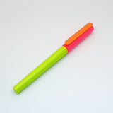Vintage Platignum School Cartridge Fountain Pen (NOS) - Made in England - Neon Pink & Green/Orange
