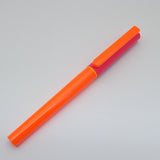 Vintage Platignum School Cartridge Fountain Pen (NOS) - Made in England - Neon Pink & Orange/Green