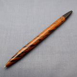 Madras Ebonite Handmade Ballpoint Pen Big Double End - Brown and Black Mottled