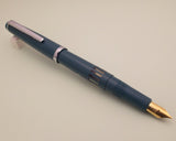 Vintage Butterfly Indian Eye Dropper Fountain Pen (NOS) - Blue Grey