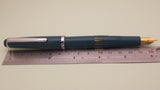 Vintage Butterfly Indian Eye Dropper Fountain Pen (NOS) - Blue Grey