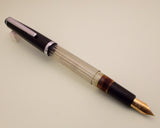 Vintage Butterfly Indian Eye Dropper Fountain Pen (NOS) - Black Demonstrator