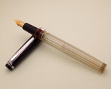 Vintage Butterfly Indian Eye Dropper Fountain Pen (NOS) - Black Demonstrator