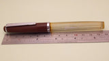 Vintage Butterfly Indian Eye Dropper Fountain Pen (NOS) - Brown Demonstrator