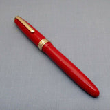 Click Falcon Gold Eyedropper Fountain Pen with Cursive Italic (CI) Nib Solid Red