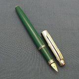V’Sign Stride Green Fountain Pen with Vintage Semi-Flex Nib (Navy Pen Co. Japan)