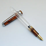 Airmail/Wality 69T Eyedropper Acrylic Demonstrator Fountain Pen - Orange