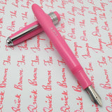 Click Falcon Eyedropper Fountain Pen with Cursive Italic (CI) Nib -Pastel Pink