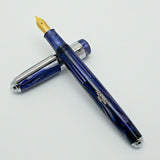 Airmail/Wality 71J ED/3-in-1 Filling Jumbo Blue Fountain Pen - with Kanwrite Nib