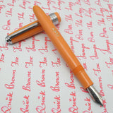 Click Falcon Eyedropper Fountain Pen with Cursive Italic (CI) Nib -Pastel Orange