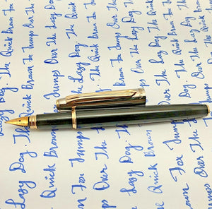 V’Sign Stride Black Fountain Pen with Vintage Semi-Flex Nib (Navy Pen Co. Japan)