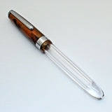 Airmail/Wality 69T Eyedropper Acrylic Demonstrator Fountain Pen - Orange