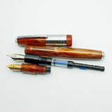 Airmail/Wality 71J ED/3-in-1 Fill Jumbo Orange Fountain Pen - with Kanwrite Nib