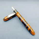 KIM ACR Jumbo Handmade Ebonite Fountain Pen - Kanwrite F/M/B Nib - Brown MTS