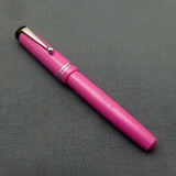 Click Aristocrat Fountain Pen 3-in-1 Filling - Fine Nib - Chrome Trim - Pink