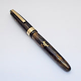 Airmail/Wality 69LG Eyedropper Fountain Pen - Black Marbled