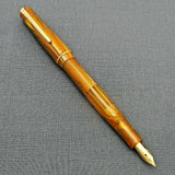 Click Blackbird Eyedropper Fountain Pen with Vintage Blackbird Nib -OrangeMarble