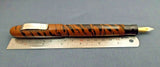 KIM ACR Jumbo Handmade Ebonite Fountain Pen - Kanwrite F/M/B Nib - Brown MTS