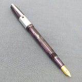 Airmail/Wality 58C Eyedropper Fountain Pen - Purple Marbled
