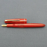 Click Blackbird Eyedropper Fountain Pen with Vintage Blackbird Nib - Red Marbled