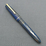 Click Blackbird Eyedropper Fountain Pen with Vintage Blackbird Nib - Blue Marbld