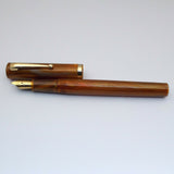 Click Bamboo Marble Eyedropper Fountain Pen - Amber Marbled