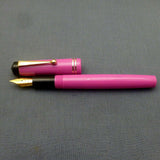 Click Aristocrat Fountain Pen 3-in-1 Filling - Medium Nib - Gold Trim - Pink