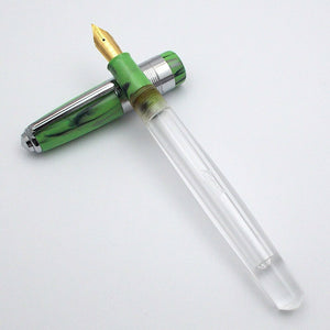 Airmail/Wality 71JT Eyedropper Jumbo Acrylic Demonstrator Fountain Pen - L Green