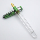 Airmail/Wality 71JT Eyedropper Jumbo Acrylic Demonstrator Fountain Pen - Green