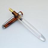 Airmail/Wality 69T Eyedropper Acrylic Demonstrator Fountain Pen - Orange
