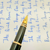 V’Sign Stride Black Fountain Pen (with Vintage Semi-Flex Nib Navy Pen Co. Japan)
