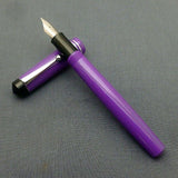Click Aristocrat Fountain Pen 3-in-1 Filling - Fine Nib - Chrome Trim - Purple