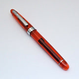 Click Signature Translucent Fountain Pen with 3-in-1 Filling System - Red