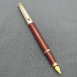 V’Sign Stride Maroon Fountain Pen with Vintage Semi-Flex Nib (Navy Pen Co. Japan)