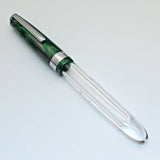Airmail/Wality 69T Eyedropper Acrylic Demonstrator Fountain Pen - Green