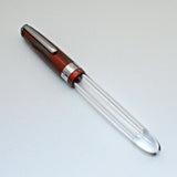 Airmail/Wality 69T Eyedropper Acrylic Demonstrator Fountain Pen - Red
