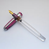 Airmail/Wality 71JT Eyedropper Jumbo Acrylic Demonstrator Fountain Pen - Pink